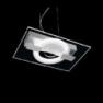0303307373532 Leucos Studio подвес O-Sound 1, прозрачная панель, 45x29cm, 1x22W 2GX13 T5, лак ме