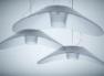 180007 10 Foscarini Светильник подвесной Fly-Fly, белый поликарбонат, 80x66см, Н 24/200см, 1x230