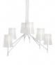 2210086 10 Foscarini Люстра Birdie 6, 59х90см, Н 95см, 6x70W E27, белый поликарбонат и металл