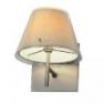 Светильник настенный Aromas A1093 niquel/tulipa cristal trans + pantalla tela