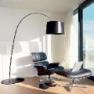 159003 20 Foscarini Торшер Twiggy, абажур черного цвета,дл 170см, выс 215/195см, 3xE27 100W, чер