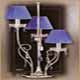 Salvilamp 3926/3 blue-chrome