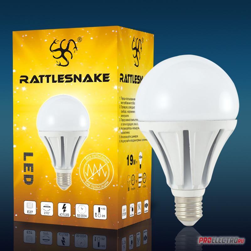 Светодиодная лампа <strong>Rattlesnake</strong> A100-19W-E27-WW 1600Лм 270° теплый 3000К