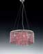 Voltolina Sospensione Rainbow rotonda cristallo-rosso