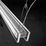 0THIN0S23 подвесной светильник Thin 2 S130 серый, хром-прозрачный с матовым, G5 2x54,De Majo