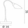 7POLI0L00 настольный светильник Poli Po L0 никель-, x,De Majo