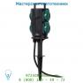 Уличный светильник 11810/04/30 Lucide Garden Plugs + sensor 4sockets 3m Kabel Schwarz