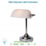 Настольная лампа Lucide Banker Lmap E14 L22cm H30cm Glas Weiss /Chroom 17504/01/11