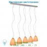 Lucide IRIS Hangel. 5xE14 D15cm Glas Weiss out/ Oranje in подвесной светильник 21405/05/53