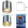 229756 SLV ROX CEILING OUT Deckenleuchte, rund, alu brushed, ES111, max. 75W