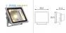 231122 SLV LED OUTDOOR BEAM, silbergrau, 50W, warmweiss, 100°, IP65