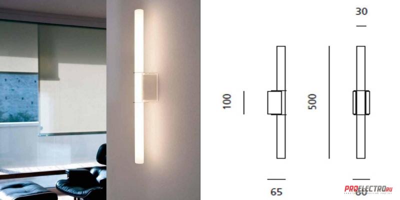 Prandina светильник Lin W1 Wall sconce, S14 1x60W