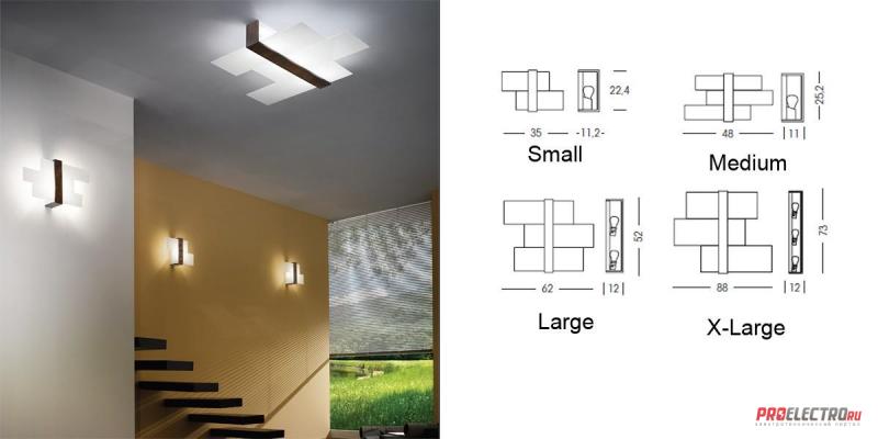 Светильник New TRIAD 2 Ceiling/Wall Light Linea Light, E27 1x57W