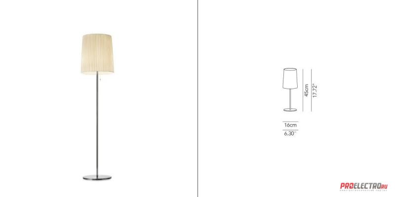 Светильник Modoluce Romeo small Table Light nickel / pleated fabric, E14 1x42W