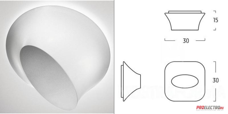 Ally P-PL 30 Wall/Ceiling Light Remaining STOCK светильник Aureliano Toso, E27 2x40W