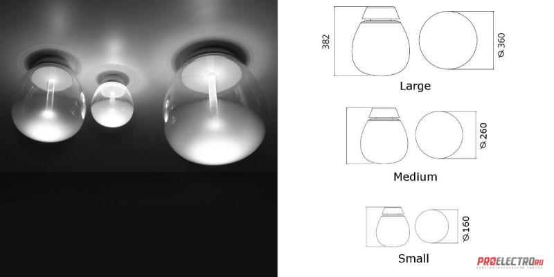 Artemide светильник Empatia Parete Wall-/Ceiling light, Depends on lamp size