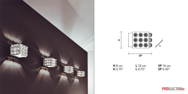 Cubix A1 wall sconce Masiero светильник, G9 1x60W