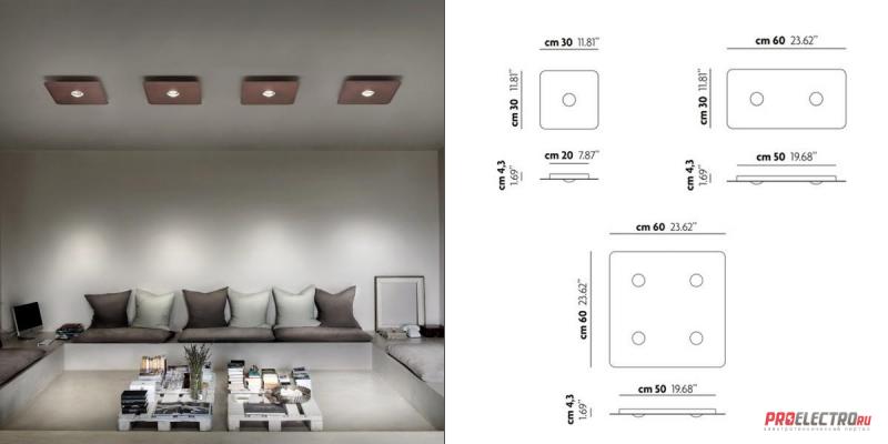 Studio Italia Design светильник Frozen Ceiling light, LED 17W