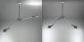 Tolomeo sospensione due bracci alluminio pendant light Artemide светильник, E27 2x70W Halo