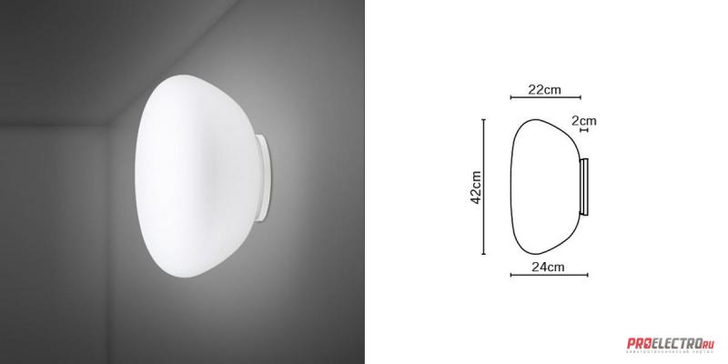 Светильник Lumi F07 G21 Poga Wall/Ceiling Light Fabbian, 1x150W Medium base incandescent