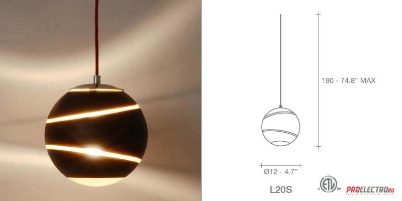 Bond Pendant Light small black/goldleaf OPEN BOX SALE светильник Terzani, Depends on lamp size