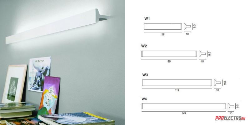 Светильник Ipe W2 Wall Light white-medium OPEN BOX SALE Rotaliana, G5/T5 1x39W