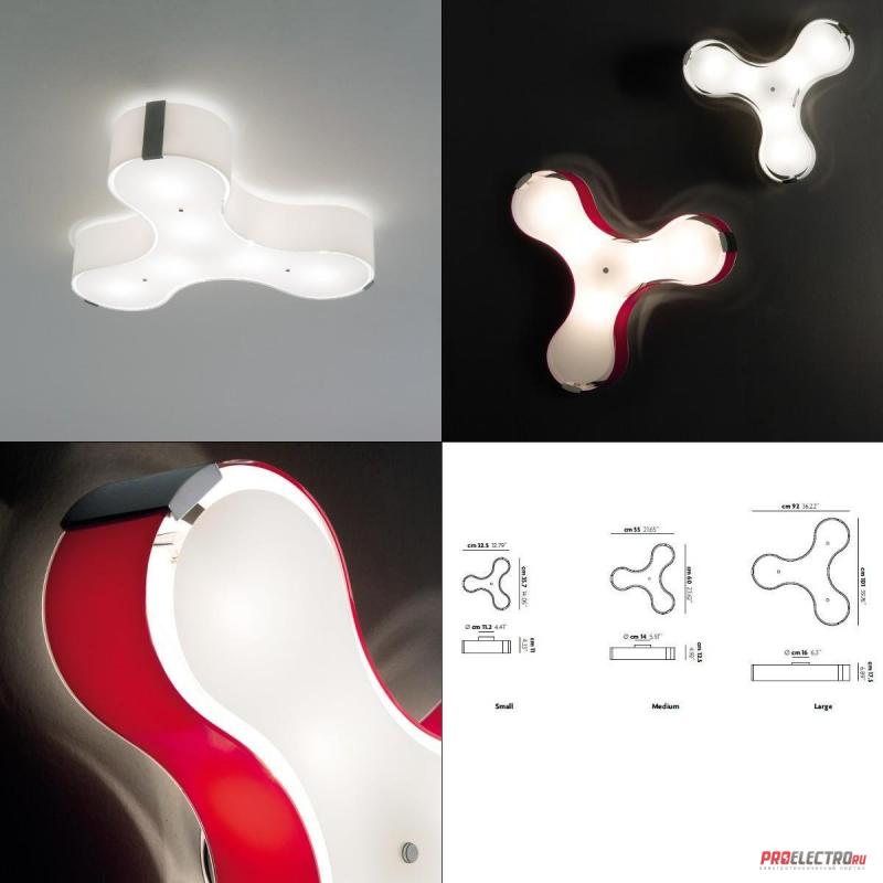 Светильник Tris ceiling/wall light Studio Italia Design, Depends on lamp size