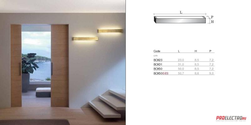 Oty Light светильник Box 23 wall sconce alu OPEN BOX SALE, R7s 78mm 1x100W