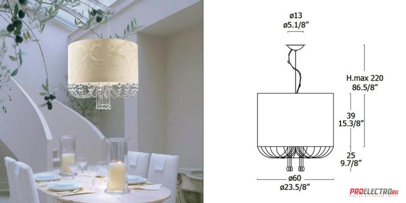Gallery светильник Alexandria Pendant light, 1x150W Medium base incandescent