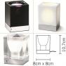 Cubetto Glass crystal/white/black B01/03 Table light Fabbian светильник