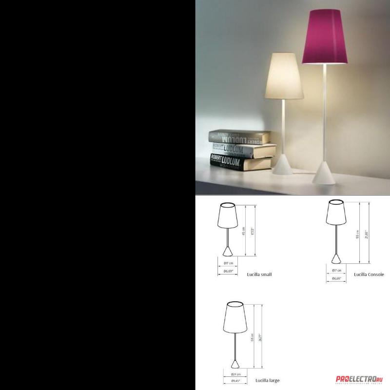 Светильник Lucilla Table lamp black Base/ Shade cotton Modoluce, E14 1x42W