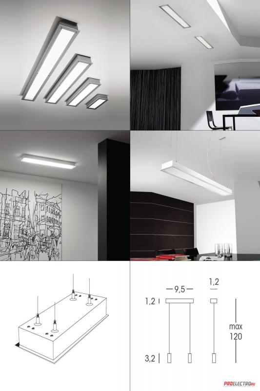 Linea Light светильник Window 2 Ceiling Light, 2G11 1x24W