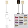 Romeo 160 pleated fabric Reading-/Floor lamp светильник Modoluce, E27 1x105W