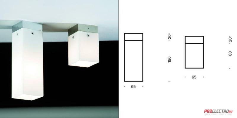 Светильник Quadro Box surface mounting ceiling light Top Light, Depends on lamp size