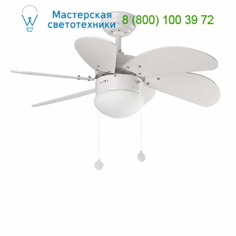 PALAO White ceiling fan Faro 33180, люстра-вентилятор