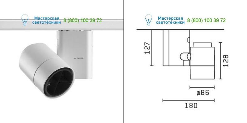 Gray <strong>FLOS</strong> Architectural 09.1079.02, светильник > Ceiling lights > Track lighting