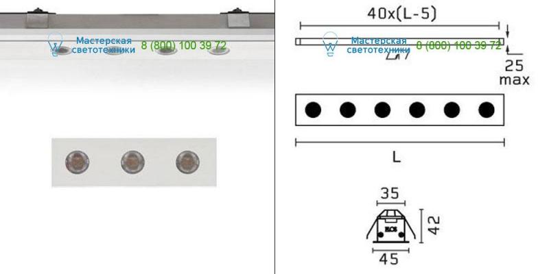 White <strong>FLOS</strong> Architectural 03.3922.30, светильник > Wall lights > Recessed