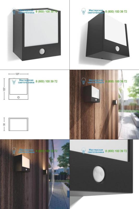 <strong>Philips</strong> black 173173016, Led lighting > Outdoor LED lighting > Wall lights > Surface mounted