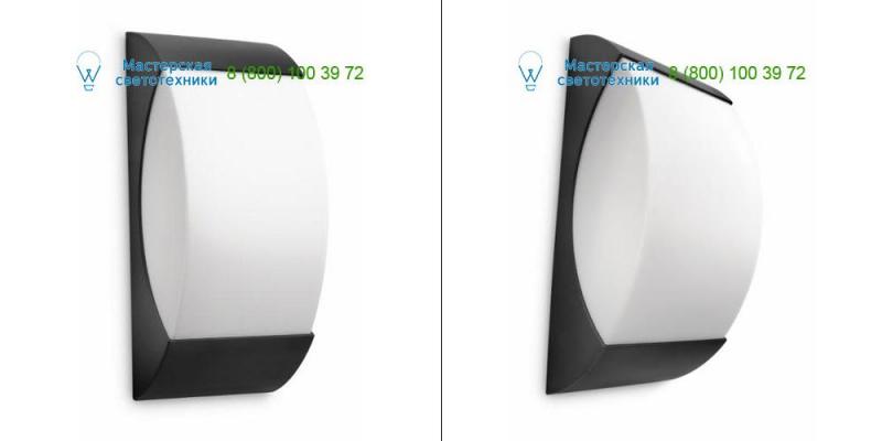 Philips black 172503016, Outdoor lighting > Wall lights > Surface mounted > Diffuse light