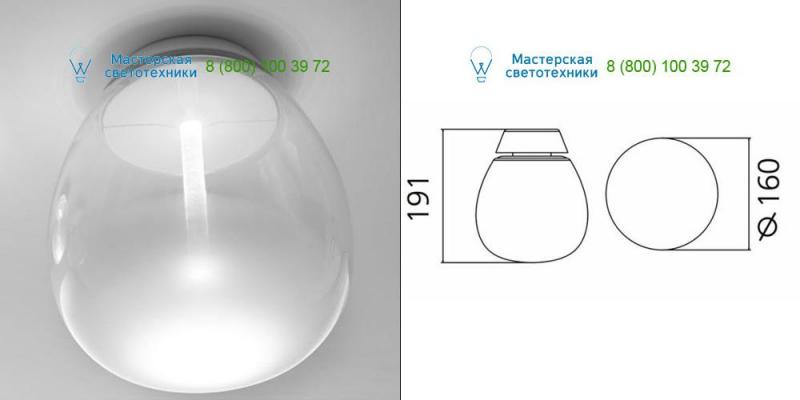 Glass Artemide 1814010A, накладной светильник