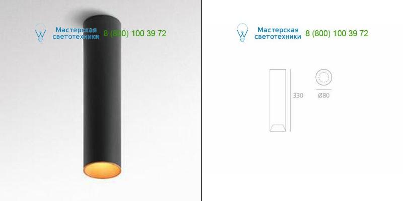 Artemide Architectural black/orange M018310, накладной светильник