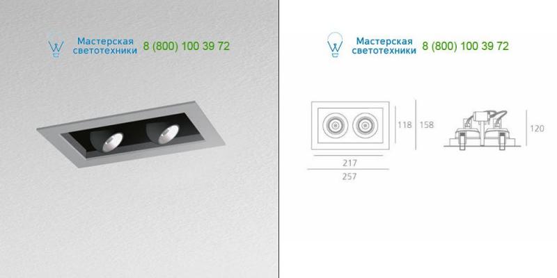 M043215 gray Artemide Architectural, встраиваемый светильник