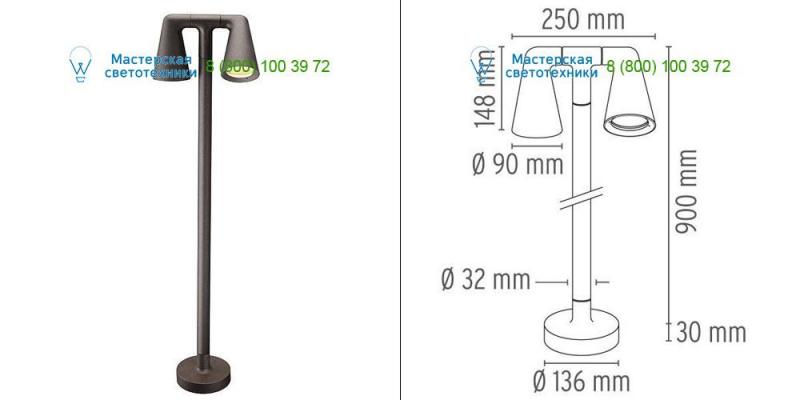 F0915026 <strong>FLOS</strong> dark brown, Led lighting > Outdoor LED lighting > Floor/surface/ground > Ground sp