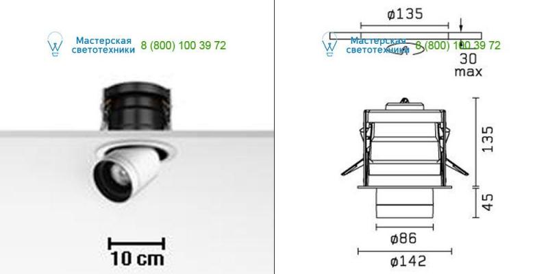 <strong>FLOS</strong> Architectural 09.1620.02 gray, светильник > Ceiling lights > Recessed lights