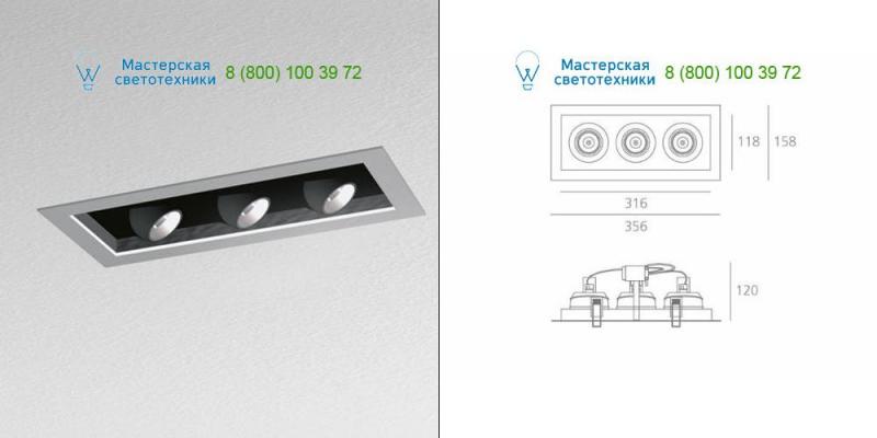 Artemide Architectural M043315 gray, встраиваемый светильник