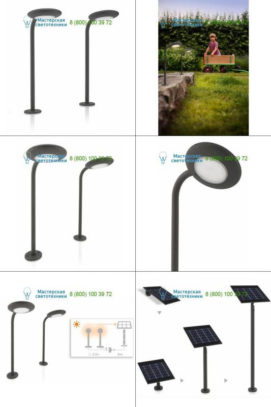 Antracite grey <strong>Philips</strong> 178219316, Outdoor lighting > Floor/surface/ground > Bollards