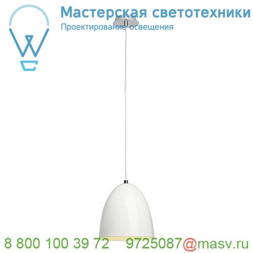 133001 <strong>SLV</strong> PARA CONE 20 светильник подвесной для лампы E27 60Вт макс., белый глянцевый