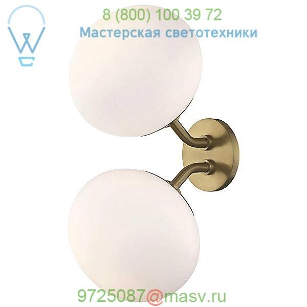 Mitzi - Hudson Valley Lighting OB-H134102-AGB Estee Double Wall Sconce (Aged Brass) - OPEN BOX RETURN, опенбокс