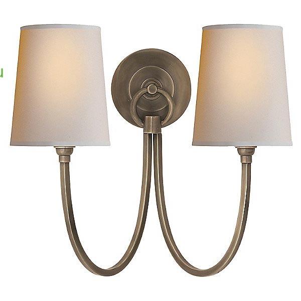 Reed Double Wall Sconce (Antique Nickel) - OPEN BOX RETURN Visual Comfort OB-TOB 2126AN-NP, опенбокс