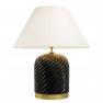Eichholtz 110914 Настольная лампа Savona черная керамика с абажуром